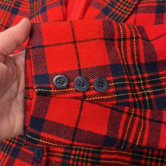 PENDLETON PETITES WOOL 1980’s PLAID RED LABEL BLAZER SIZE MEDIUM PETITE - Picture 9 of 16